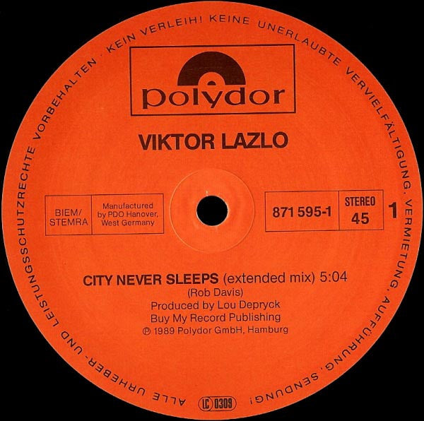 City Never Sleeps Viktor Lazlo