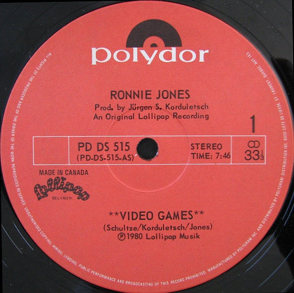 Video Games Ronnie Jones