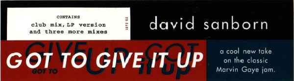 Got To Give It Up David Sanborn