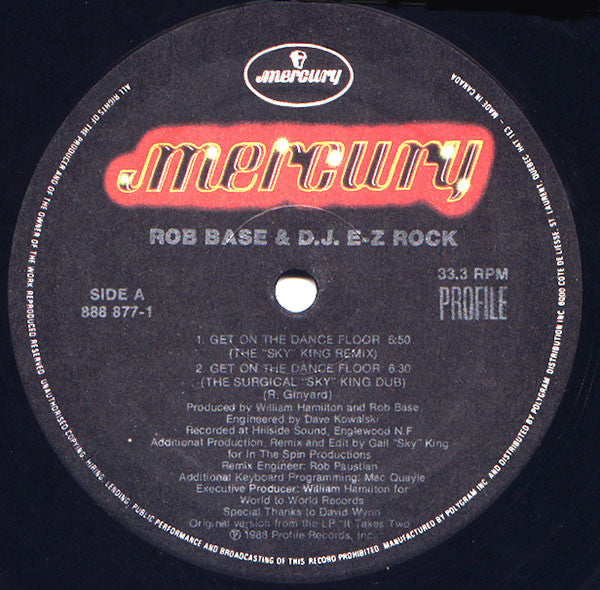 Get On The Dance Floor Rob Base & DJ E-Z Rock