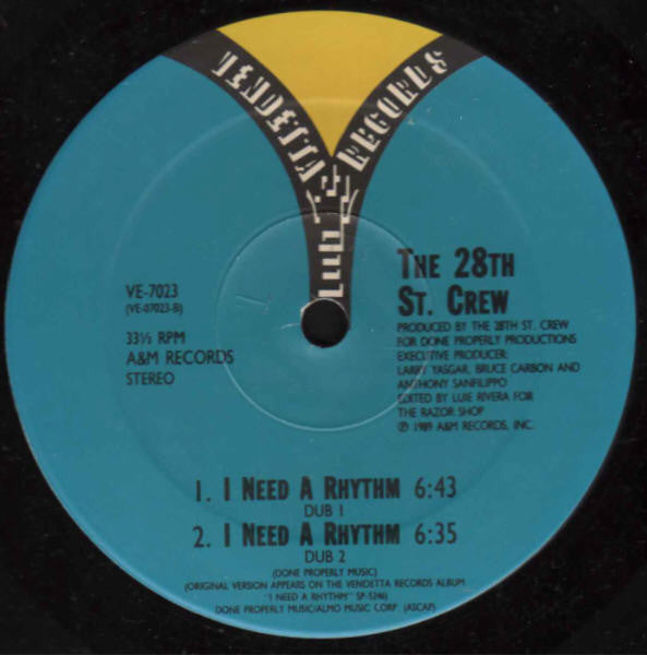I Need A Rhythm The 28th Street Crew