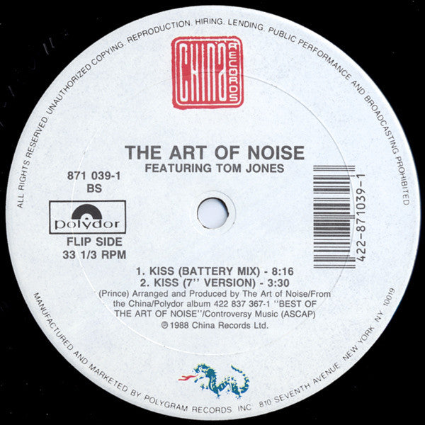 Kiss The Art Of Noise,Tom Jones