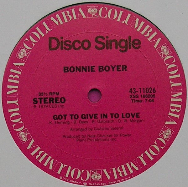 Got To Give In To Love / Never, Never Bonnie Boyer