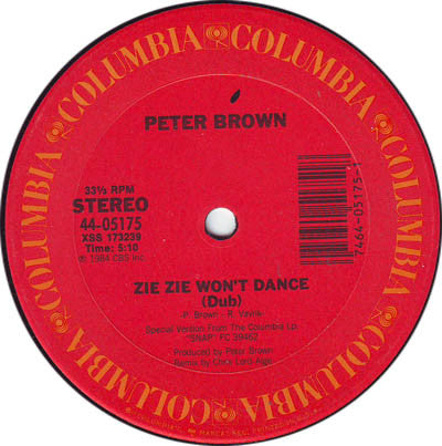Zie Zie Won't Dance Peter Brown (2)
