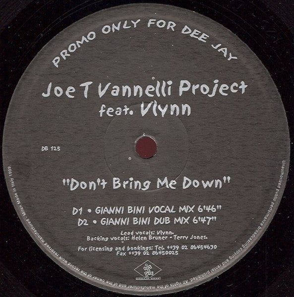 Don't Bring Me Down Joe T. Vannelli Project,Vlynn