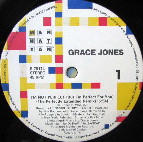 I'm Not Perfect (But I'm Perfect For You) Grace Jones