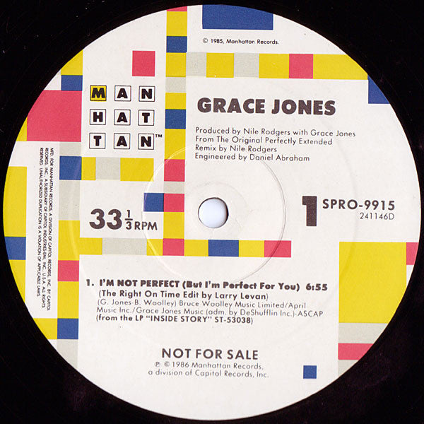 I'm Not Perfect (But I'm Perfect For You) (Super Club Edits) Grace Jones