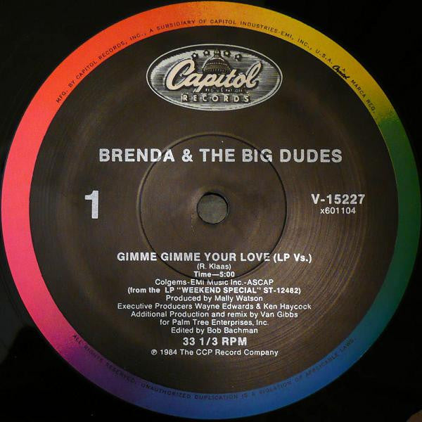 Gimme Gimme Your Love / Can't Stop This Feeling Brenda & The Big Dudes