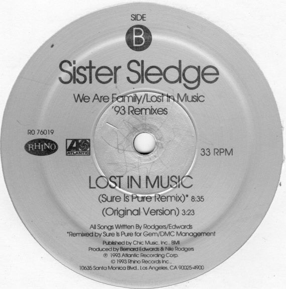 We Are Family / Lost In Music ('93 Remixes) Sister Sledge