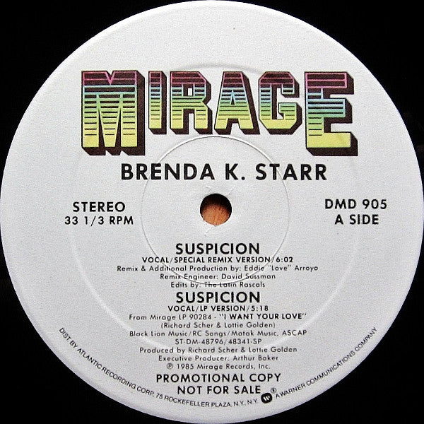 Suspicion Brenda K. Starr