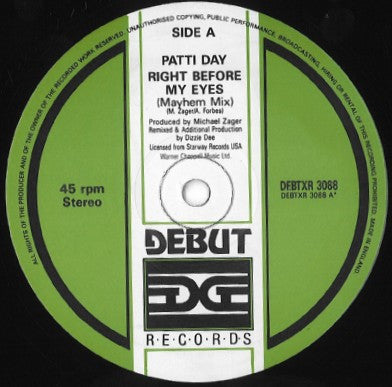 Right Before My Eyes (Remix) Patti Day