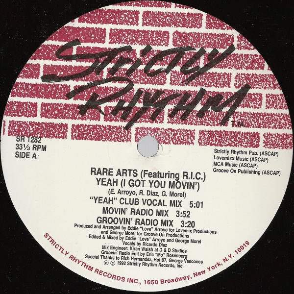 Yeah (I Got You Movin') Rare Arts,R.I.C. (2)