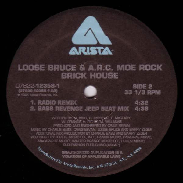 Brick House Loose Bruce,A.R.C. Moe Rock