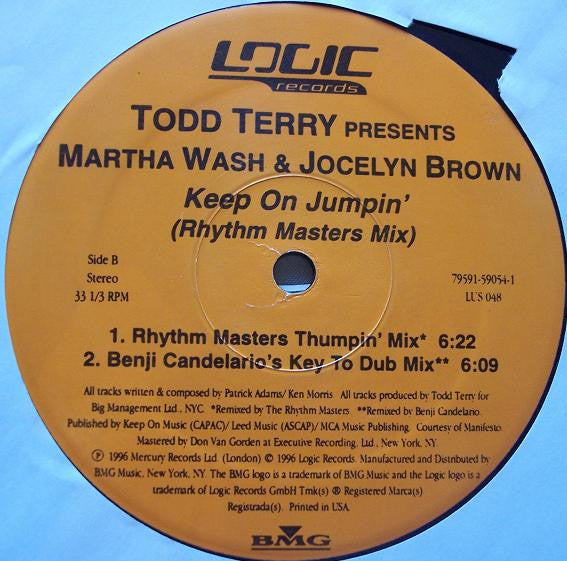 Keep On Jumpin' (Rhythm Masters Mix) Todd Terry,Martha Wash,Jocelyn Brown