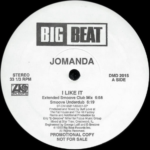 Jomanda - I Like It (E-Smoove House Remixes)