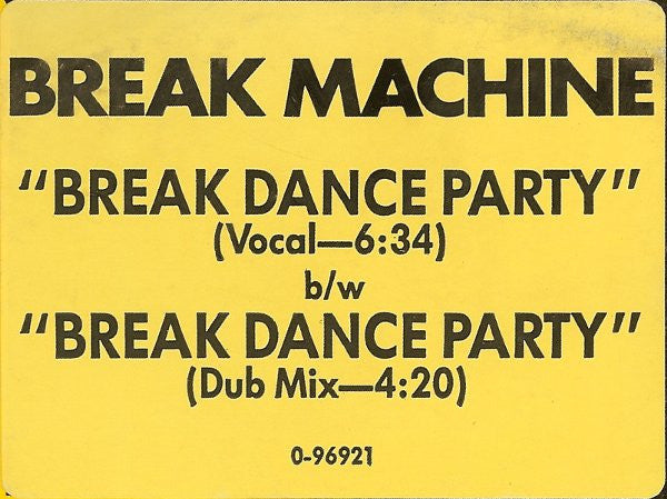 Break Dance Party Break Machine