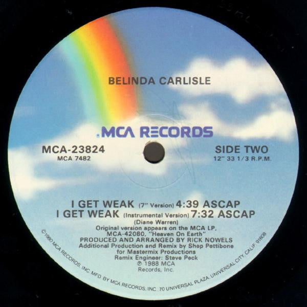 I Get Weak (12" Version) Belinda Carlisle