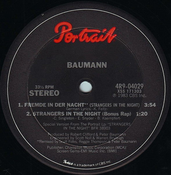 Strangers In The Night Peter Baumann