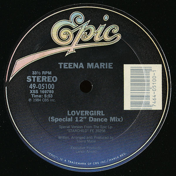 Lovergirl (Special 12" Dance Mix) Teena Marie