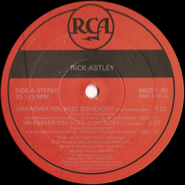 Rick Astley - Whenever You Need Somebody