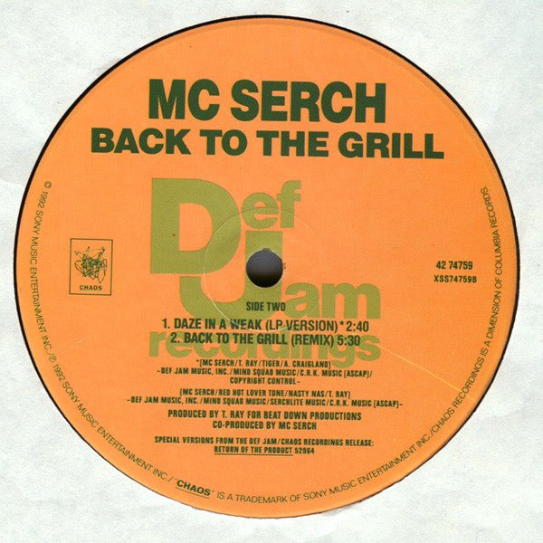 Back To The Grill MC Serch