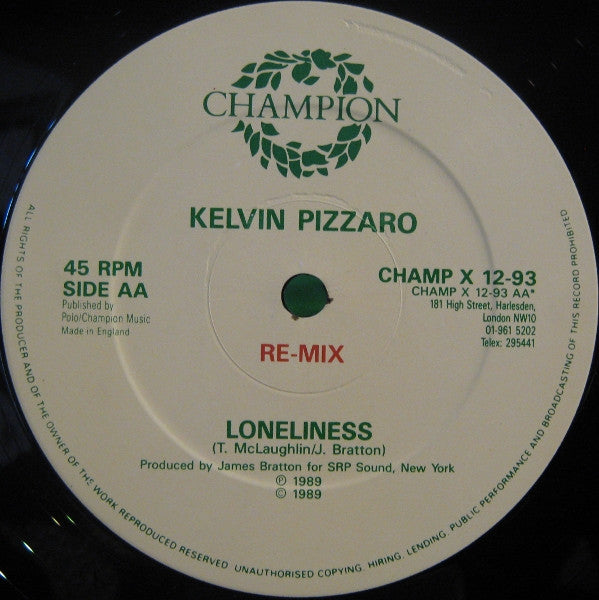Loneliness (Re-Mix) Kelvin Pizarro