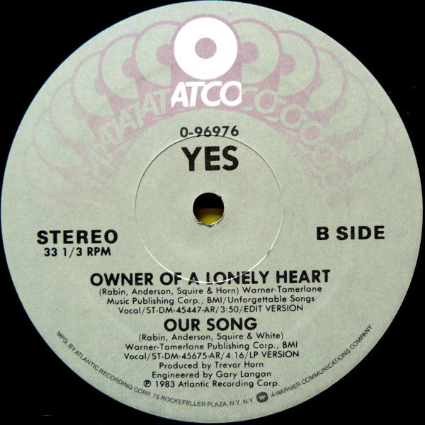 Owner Of A Lonely Heart Yes