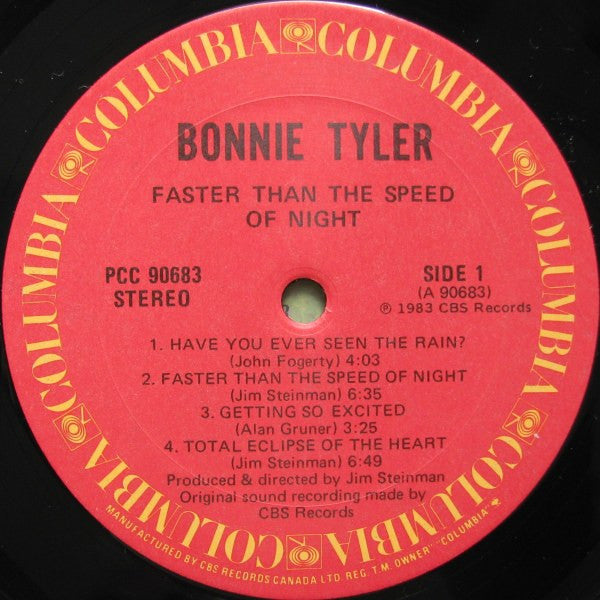 Faster Than The Speed Of Night Bonnie Tyler