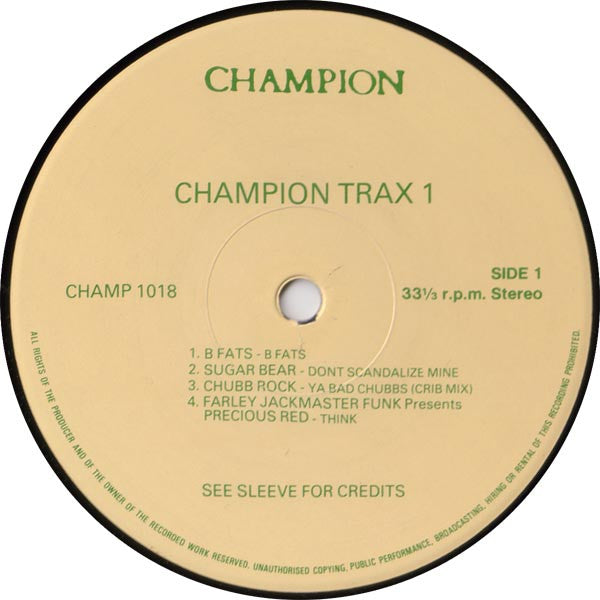 Champion Trax 1 Various