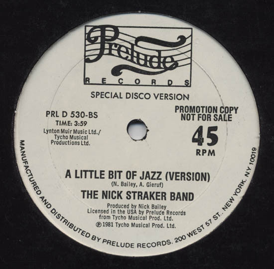 A Little Bit Of Jazz Nick Straker Band