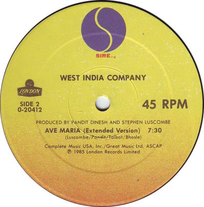Lose Your Love / Ave Maria Blancmange,West India Company