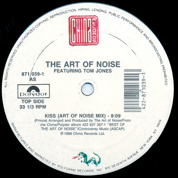 Kiss The Art Of Noise,Tom Jones
