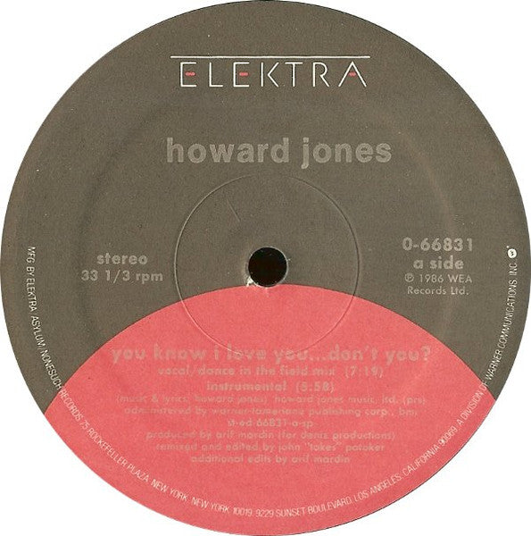 You Know I Love You... Don't You? Howard Jones