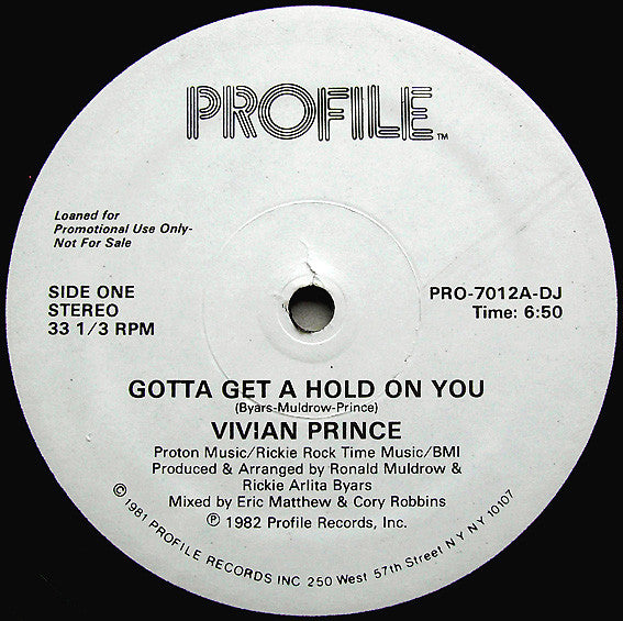 Gotta Get A Hold On You Vivian Prince