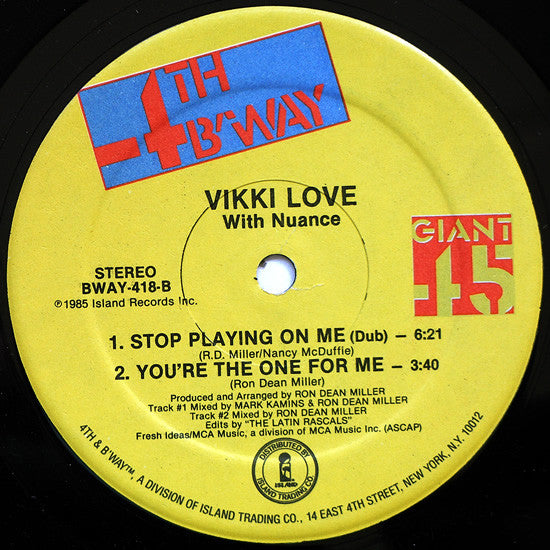 Stop Playing On Me Vikki Love,Nuance