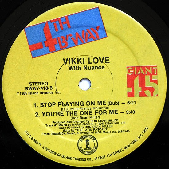 Stop Playing On Me Vikki Love,Nuance