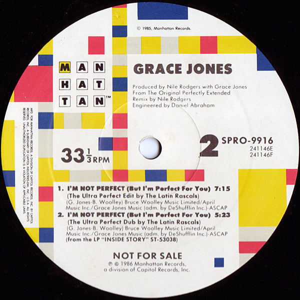 I'm Not Perfect (But I'm Perfect For You) (Super Club Edits) Grace Jones