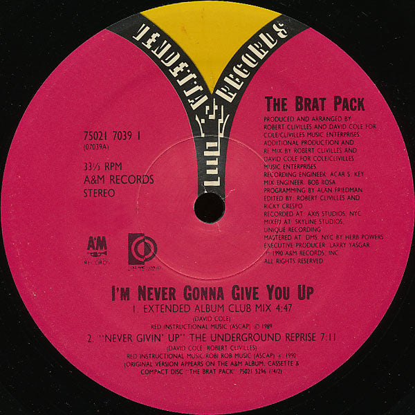 I'm Never Gonna Give You Up The Brat Pack