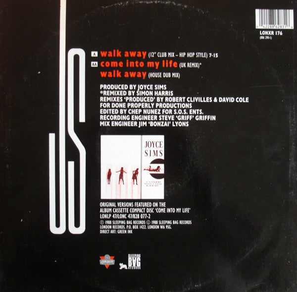 Walk Away / Come Into My Life (UK Remix) Joyce Sims
