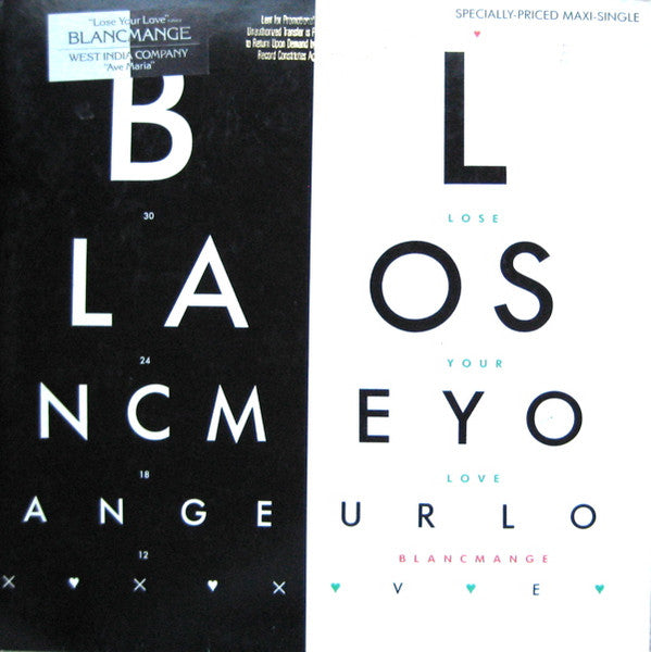 Lose Your Love / Ave Maria Blancmange,West India Company