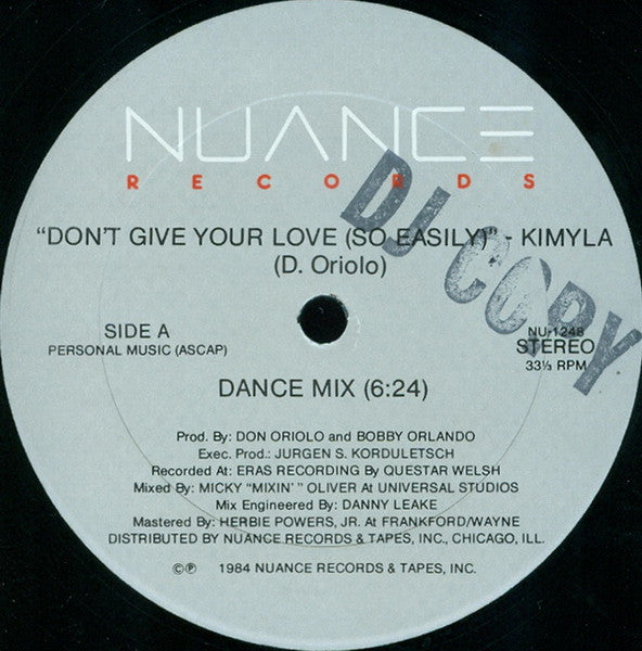 Don't Give Your Love (So Easily) Kimyla
