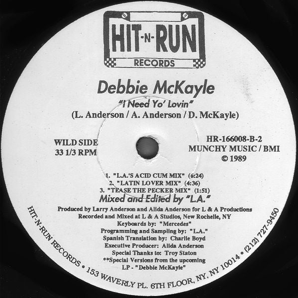 I Need Yo' Lovin Debbie McKayle