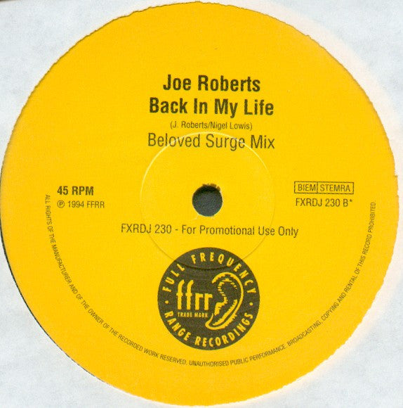 Back In My Life (Remix) Joe Roberts