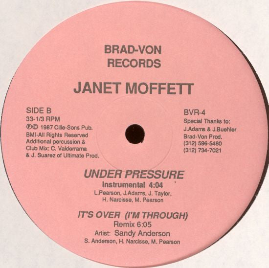 Under Pressure / It's Over (I'm Through) Janet Moffett,Sandy Anderson