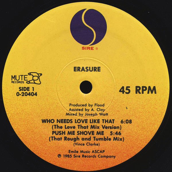 Who Needs Love Like That Erasure