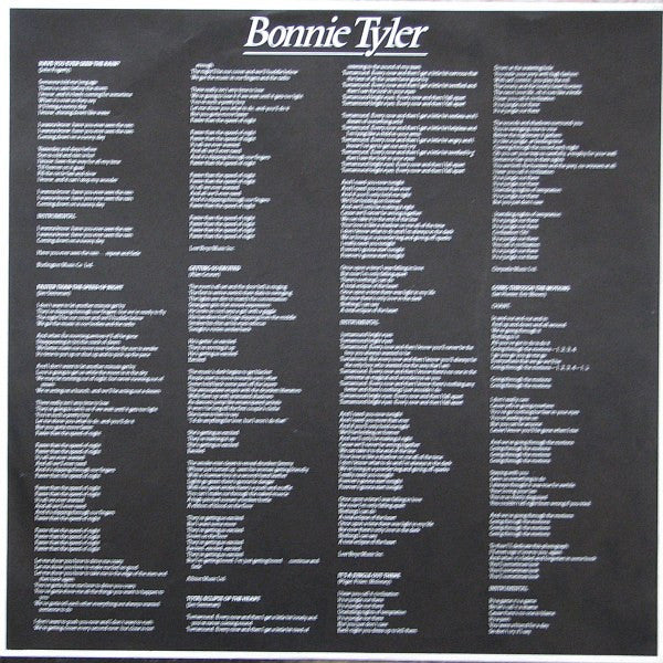 Faster Than The Speed Of Night Bonnie Tyler