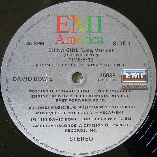 China Girl (Long Version) David Bowie