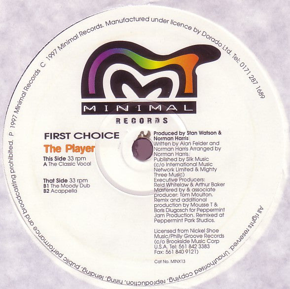 The Player (The Mousse T / Boris Dlugosch Mixes) First Choice