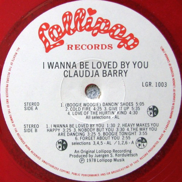 I Wanna Be Loved By You Claudja Barry