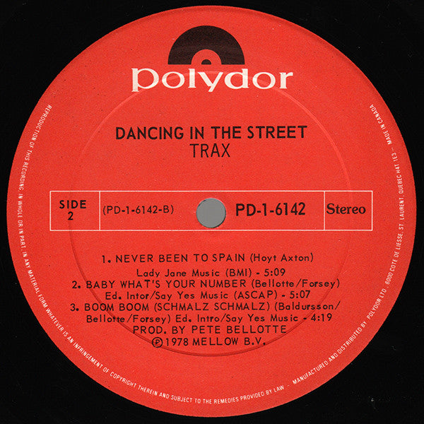 Dancing In The Street Trax